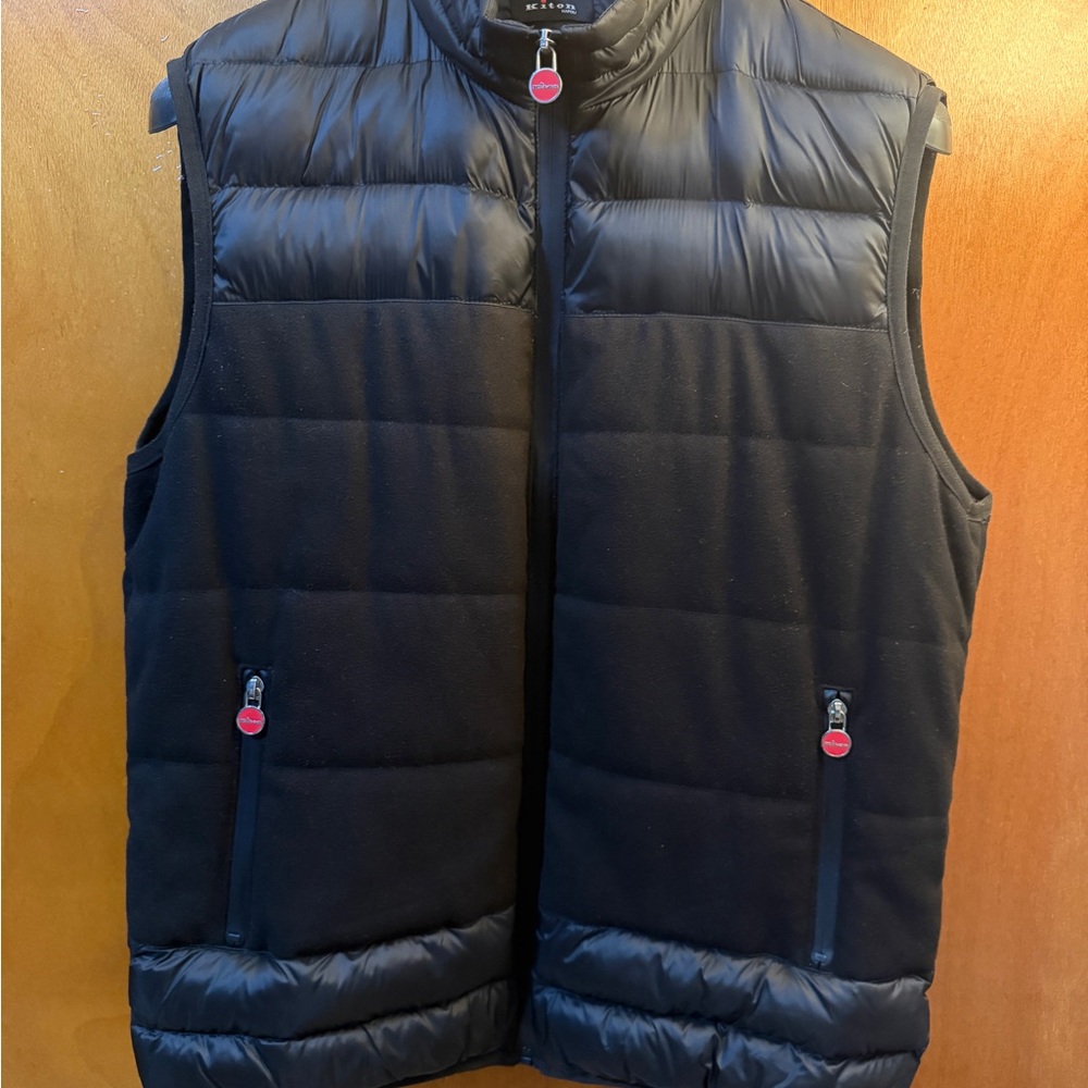 Kiton Black Puffer Vest